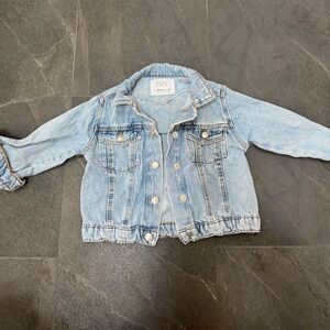 Zara Blue Jean Jacket Oversized Vintage Style